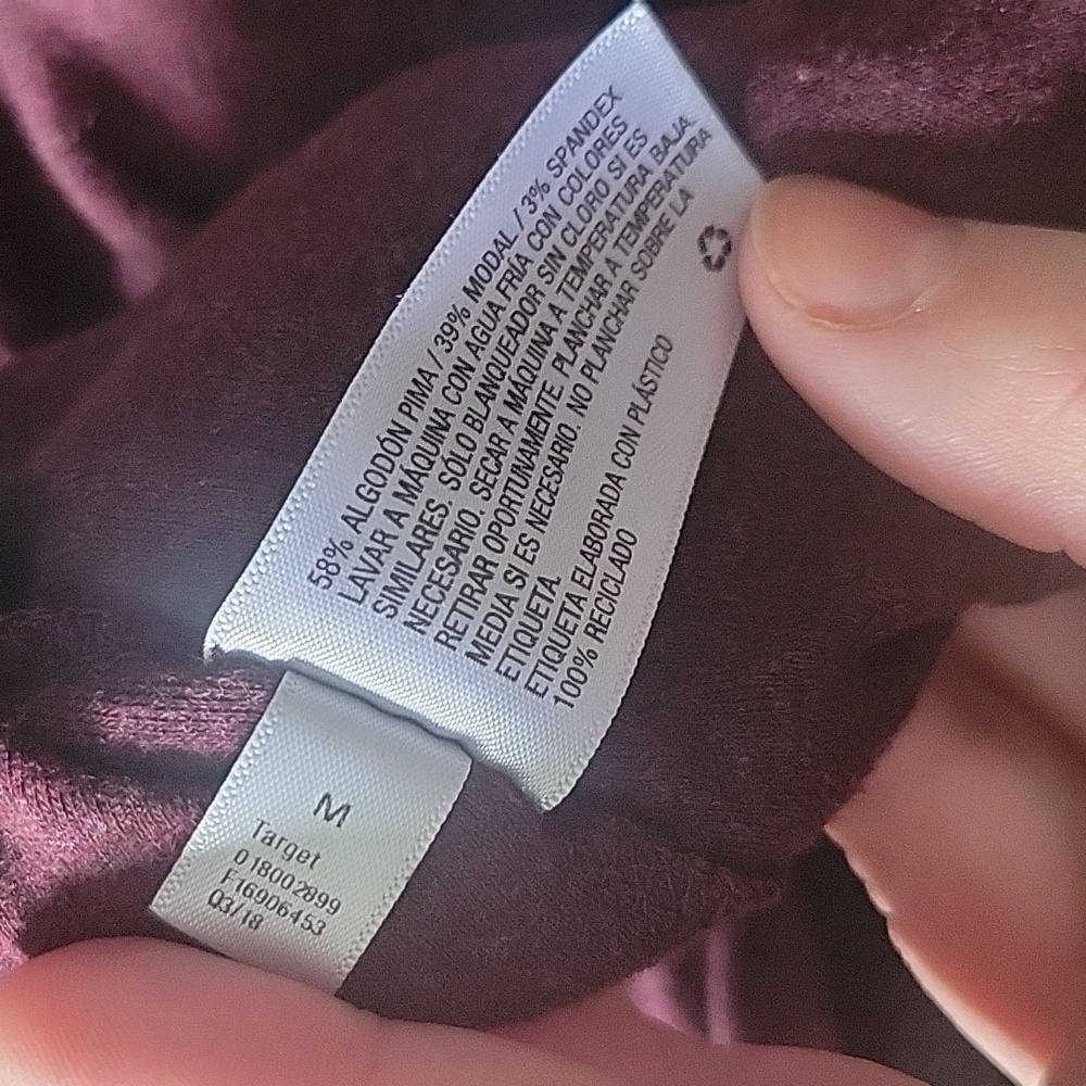 A new day. Burgundy long sleeve shirt size medium - Picture 5 of 5